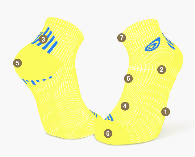 Socks RUN ELITE yellow/blue